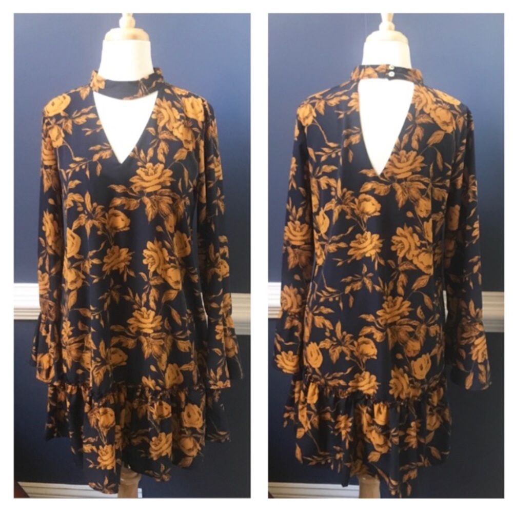 Peach Love California Floral Dress